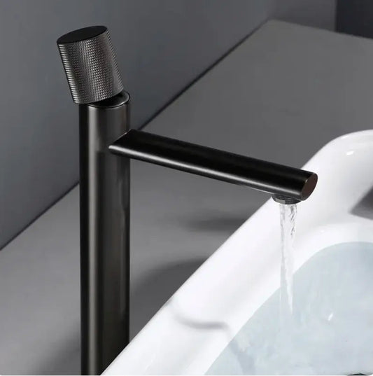 Mitigeur Lavabo Haut Noir Mat Eden | Laiton + Bec Élancé + Garantie 5 ans | ROBINETTERIEPRO