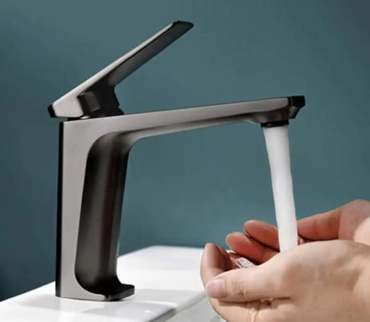 Mitigeur Lavabo Sur Plan Oberoi | 3 Finitions + Laiton Massif + Céramique | ROBINETTERIEPRO