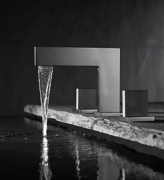 Mitigeur Lavabo 3 Trous Orega | Laiton Massif + Style Hôtelier + Céramique | ROBINETTERIEPRO