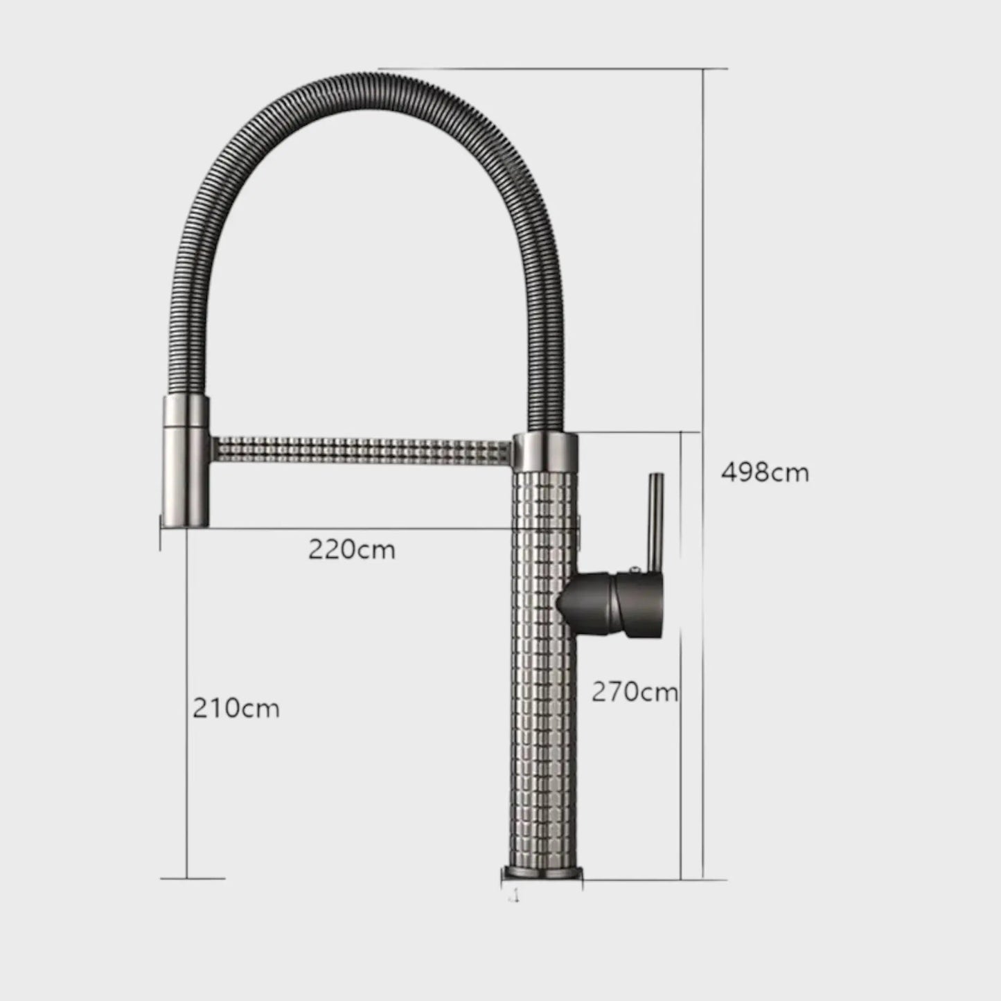 Mitigeur Cuisine Texturé Equinoxe | Douchette Extractible + Bec 360° + Garantie 10 ans | ROBINETTERIEPRO