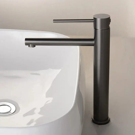 Mitigeur Lavabo Haut Anthracite Mat Tamarin | Laiton + Mousseur Éco + Garantie 5 ans | ROBINETTERIEPRO