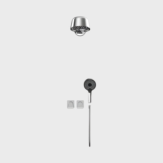 Douche Encastrée Chrome Brillant Lujo | Pomme Murale + Thermostat + Rain Shower | ROBINETTERIEPRO