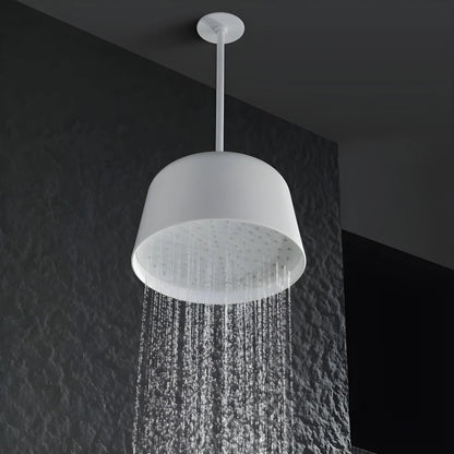 Douche Encastrée Blanc Mat Lujo | Pomme Plafond + Thermostat + Rain Shower | ROBINETTERIEPRO