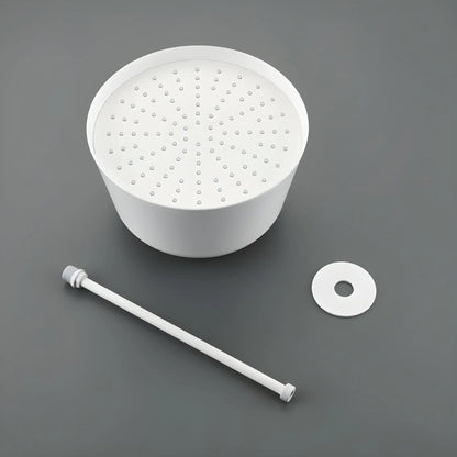Douche Encastrée Blanc Mat Lujo | Pomme Plafond + Thermostat + Rain Shower | ROBINETTERIEPRO
