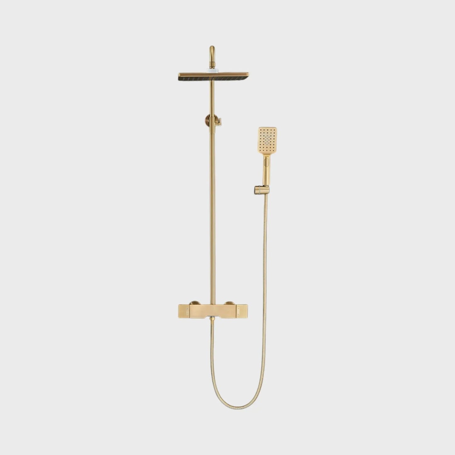 Colonne Douche et Bain Or Poli Gustavia | Thermostat + Bain + Douchette | ROBINETTERIEPRO