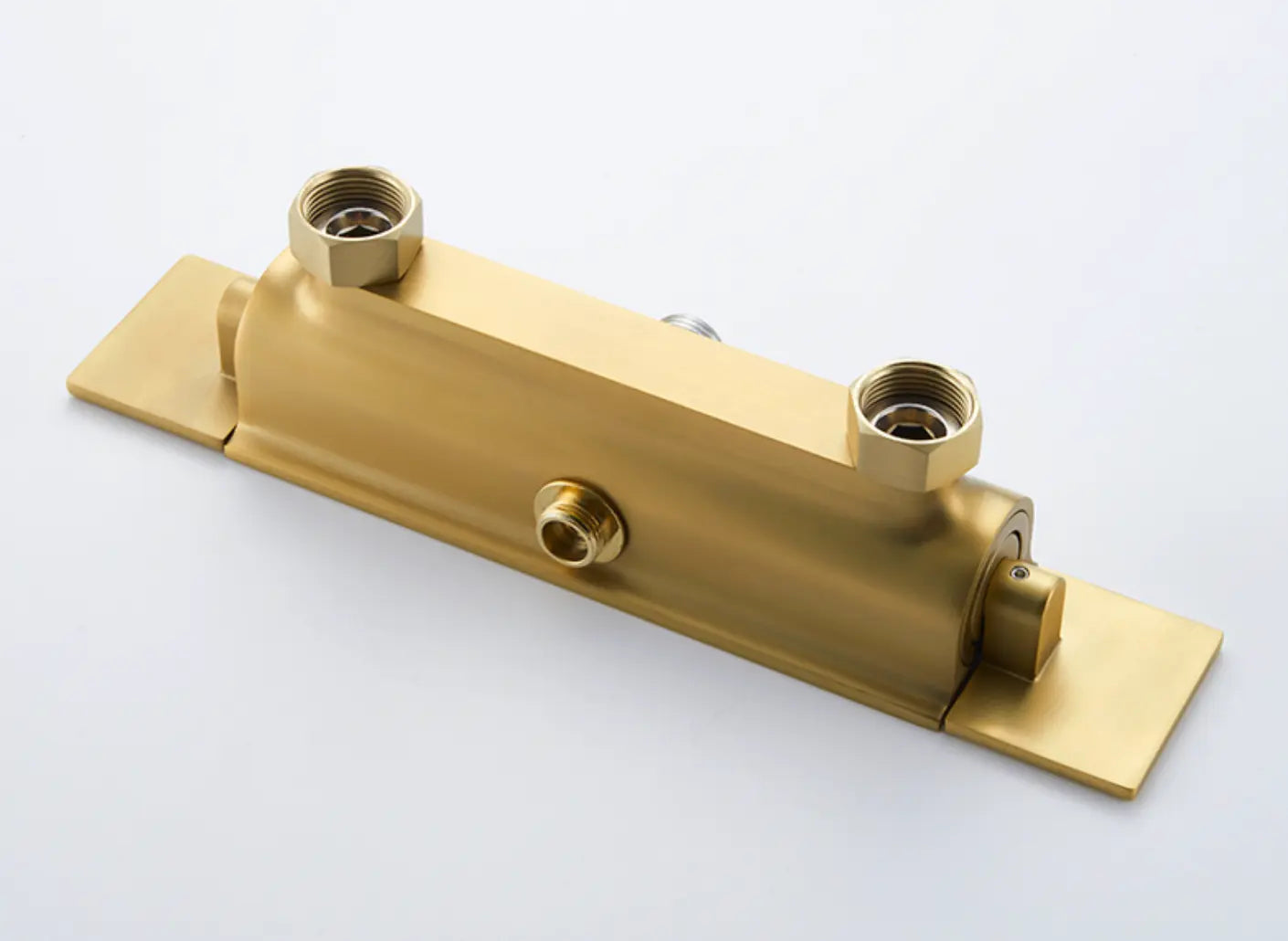 Colonne Douche et Bain Or Poli Gustavia | Thermostat + Bain + Douchette | ROBINETTERIEPRO