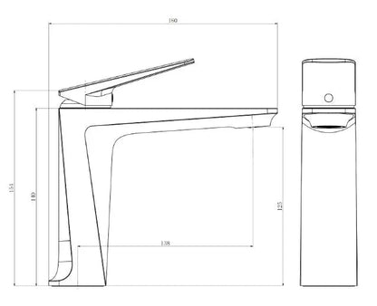 Mitigeur Lavabo Sur Plan Oberoi | 3 Finitions + Laiton Massif + Céramique | ROBINETTERIEPRO