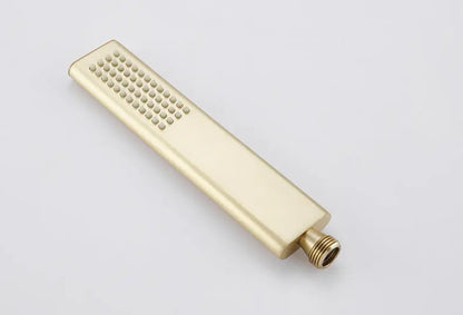 Colonne Douche et Bain Or Brossé Gustavia | Thermostat + Bain + Douchette | ROBINETTERIEPRO