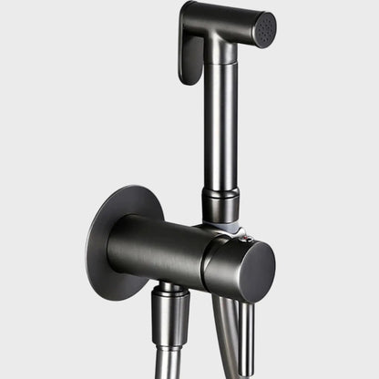 Kit Douchette Hygiénique Anthracite Mat Orfoz | Flexible Inox + Support Mural | ROBINETTERIEPRO