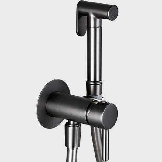 Kit Douchette Hygiénique Anthracite Mat Orfoz | Flexible Inox + Support Mural | ROBINETTERIEPRO