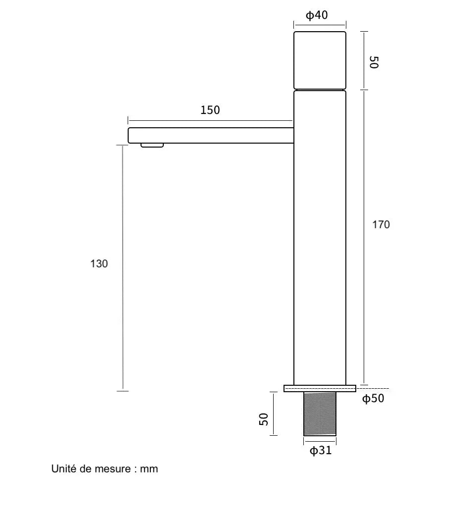 Mitigeur Lavabo Or Brossé Eden | Laiton + Mousseur Éco + Garantie 5 ans | ROBINETTERIEPRO