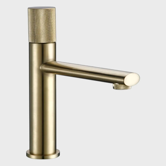 Mitigeur Lavabo Or Brossé Eden | Laiton + Mousseur Éco + Garantie 5 ans | ROBINETTERIEPRO