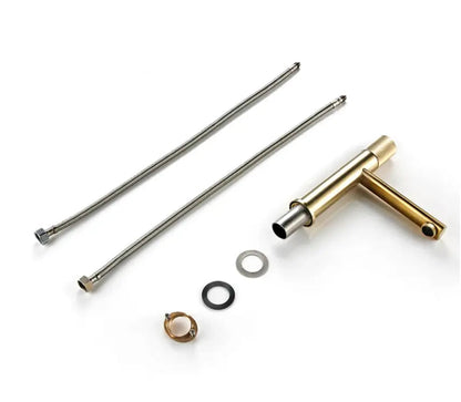 Mitigeur Lavabo Or Brossé Eden | Laiton + Mousseur Éco + Garantie 5 ans | ROBINETTERIEPRO