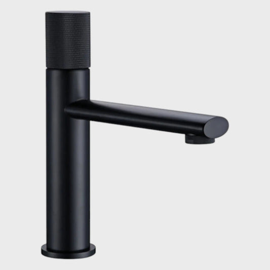 Mitigeur Lavabo Moleté Noir Eden | Laiton + Grip Texturé + Design Exclusif | ROBINETTERIEPRO
