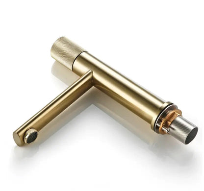 Mitigeur Lavabo Or Brossé Eden | Laiton + Mousseur Éco + Garantie 5 ans | ROBINETTERIEPRO