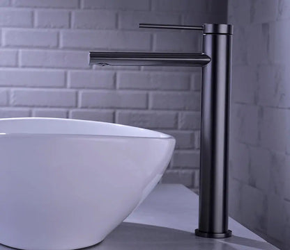 Mitigeur Lavabo Haut Anthracite Mat Tamarin | Laiton + Mousseur Éco + Garantie 5 ans | ROBINETTERIEPRO