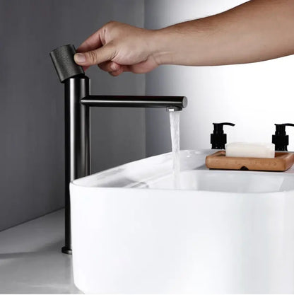 Mitigeur Lavabo Haut Anthracite Mat Eden | Laiton + Bec Élancé + Garantie 5 ans | ROBINETTERIEPRO