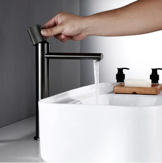 Mitigeur Lavabo Haut Anthracite Mat Eden | Laiton + Bec Élancé + Garantie 5 ans | ROBINETTERIEPRO