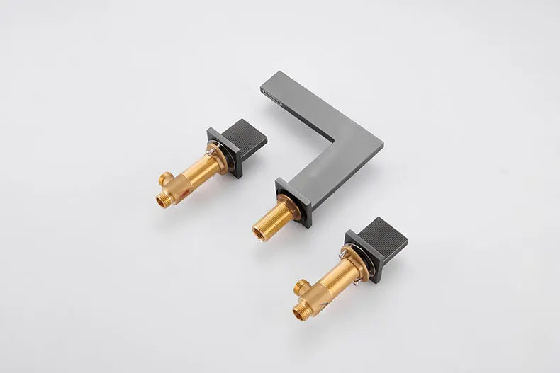 Mitigeur Lavabo 3 Trous Orega | Laiton Massif + Style Hôtelier + Céramique | ROBINETTERIEPRO