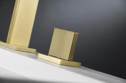 Mitigeur Lavabo 3 Trous Orega | Laiton Massif + Style Hôtelier + Céramique | ROBINETTERIEPRO