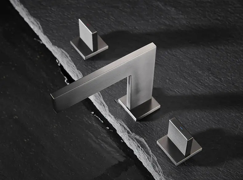 Mitigeur Lavabo 3 Trous Orega | Laiton Massif + Style Hôtelier + Céramique | ROBINETTERIEPRO