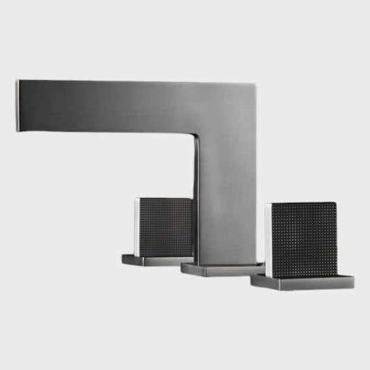 Mitigeur Lavabo 3 Trous Orega | Laiton Massif + Style Hôtelier + Céramique | ROBINETTERIEPRO