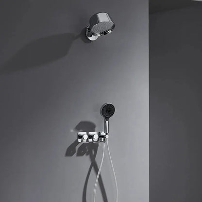 Douche Encastrée Chrome Brillant Lujo | Pomme Murale + Thermostat + Rain Shower | ROBINETTERIEPRO