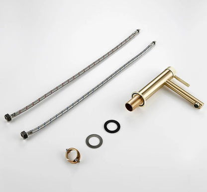 Mitigeur Lavabo Or Brossé Duja | Laiton + Cartouche Céramique + Garantie 5 ans | ROBINETTERIEPRO