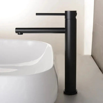 Mitigeur Lavabo Haut Noir Mat Tamarin | Laiton + Mousseur Éco + Garantie 5 ans | ROBINETTERIEPRO